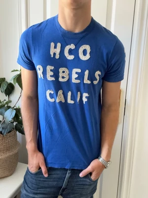 Hollister t-shirt  - Hollister t-shirt, Inga defekter! Modellen i bilderna är 180 cm 75 kg och bär Storlek M , Kom med frågor! 🌟 (Kan gå ned i pris vid köp av paket 😉) 