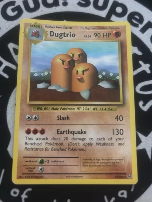 Pokémonkort Dugtrio - Fint kort 