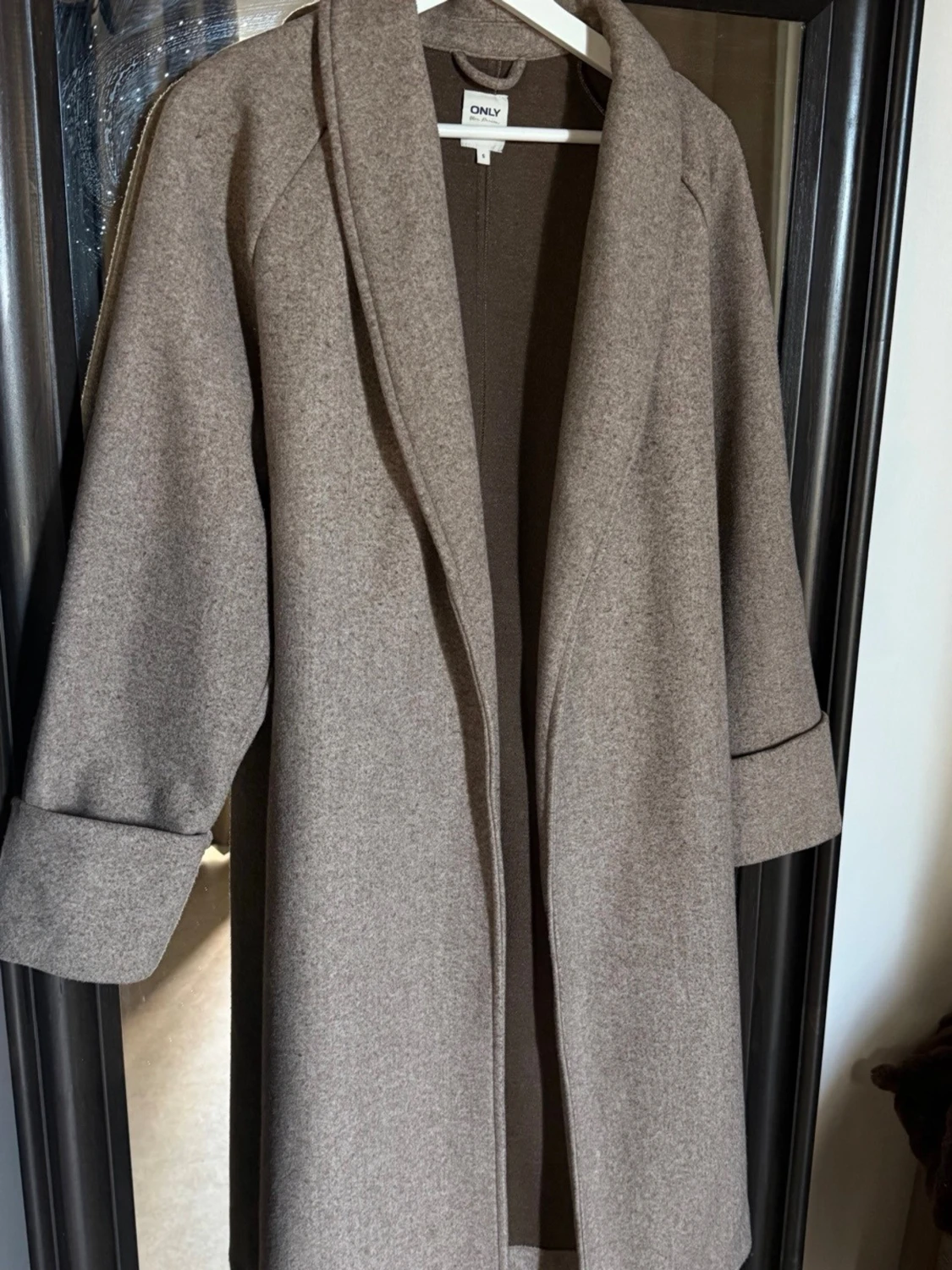 Beige ullkappa från ONLY