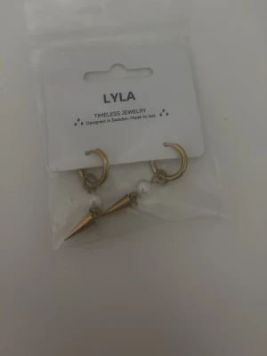 helt nya LYLA örhängen 💘 - helt nya örhängen från LYLA, super fina o passar till allt. Råkade köpa för många så helt oöppnad. 18K gold PVD platting, Stainless steel. Köpt för 289kr plus frakt!