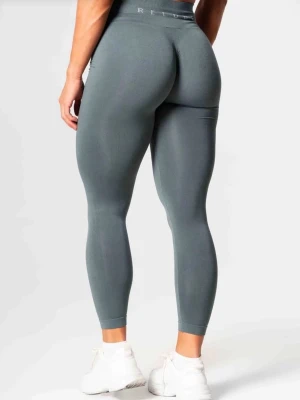 Relode Tights Prime Scrunch - Storlek S - Snygga grå tights från Relode med scrunch-detalj bak och hög midja. Tillverkade i ett stretchigt och mjukt material som sitter skönt på kroppen. Knappt använda💕