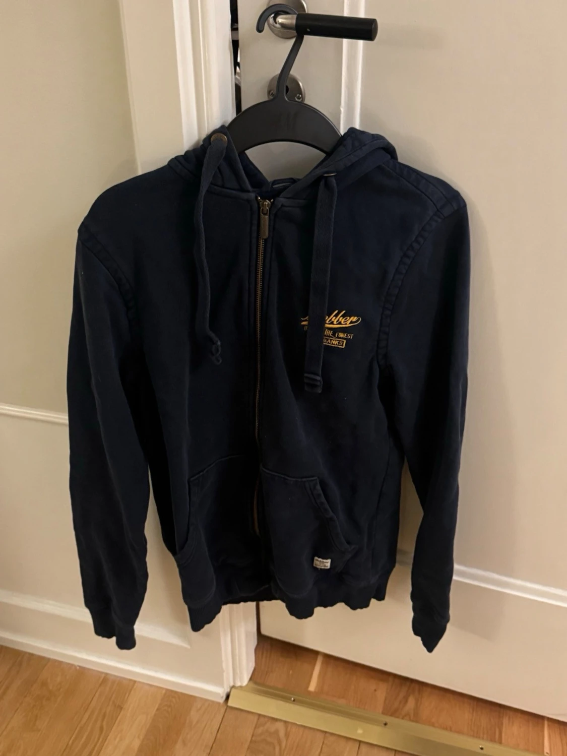 Hoodie i mörkblå  - 92