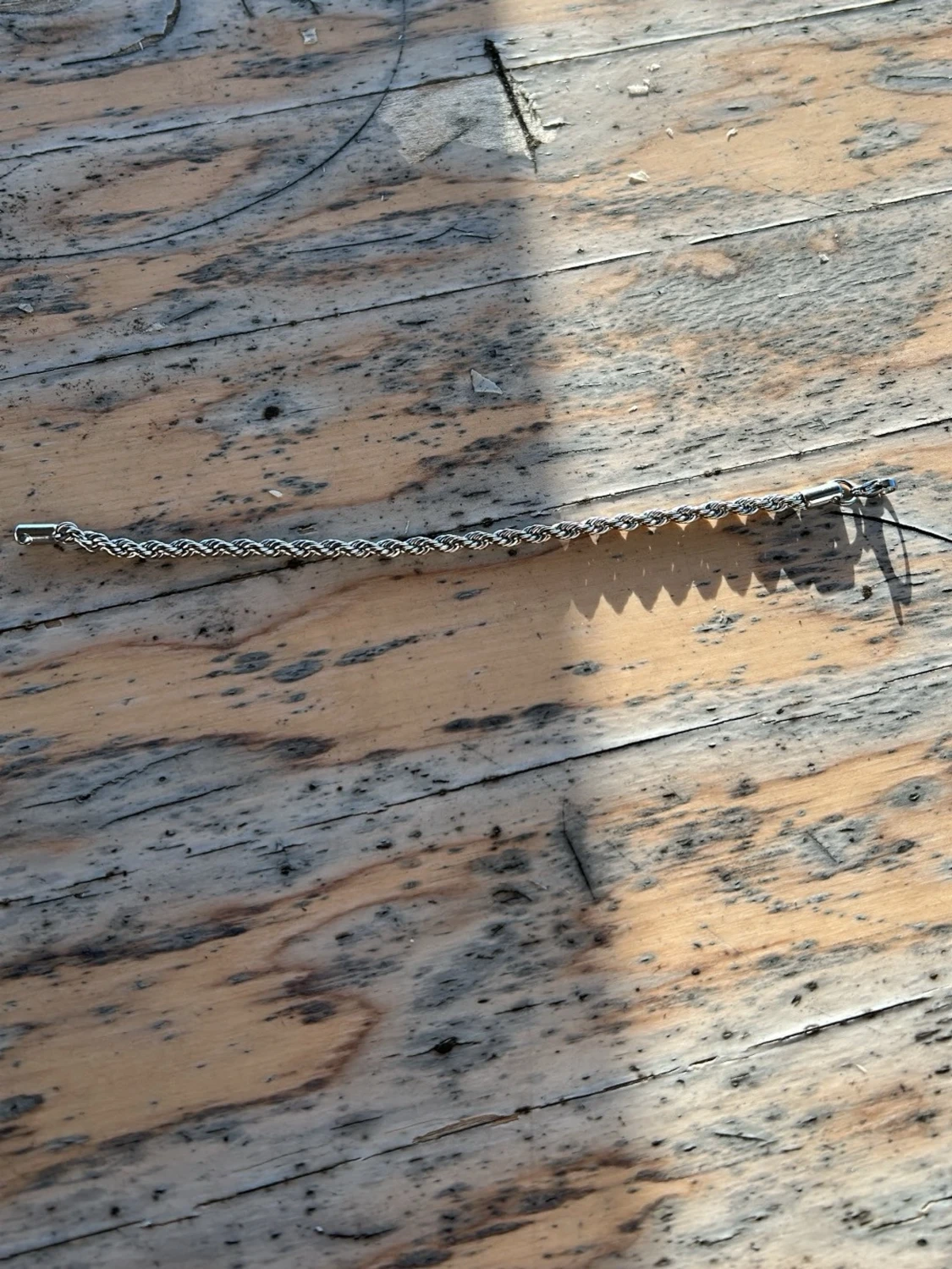 Flätat silverfärgat armband - 2