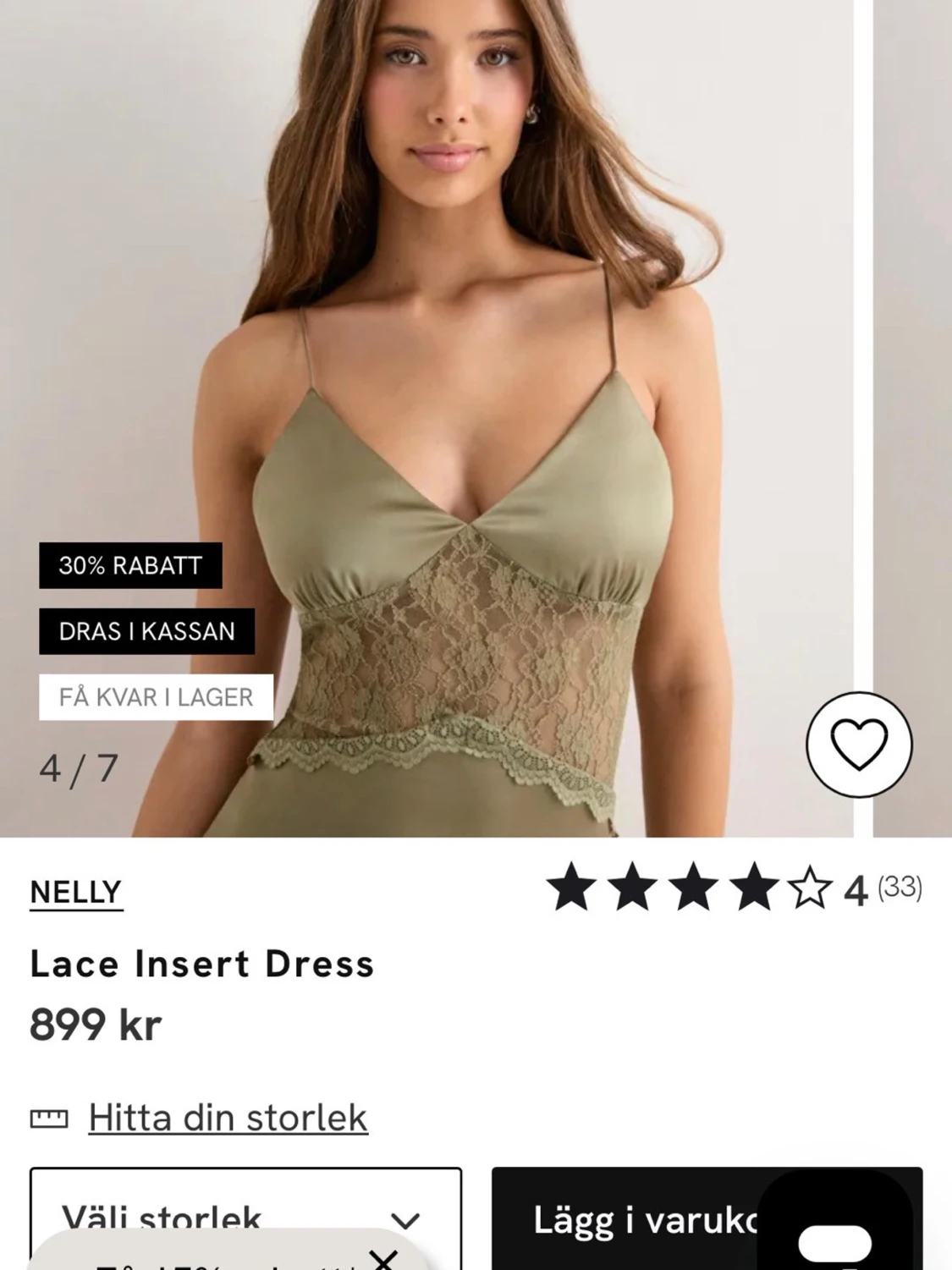 Olivgrön långklänning från Nelly - 1
