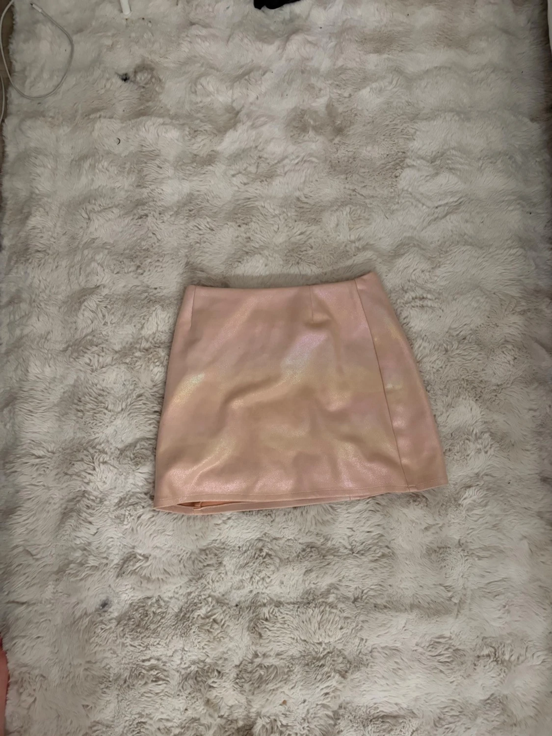 Glittrig rosa minikjol