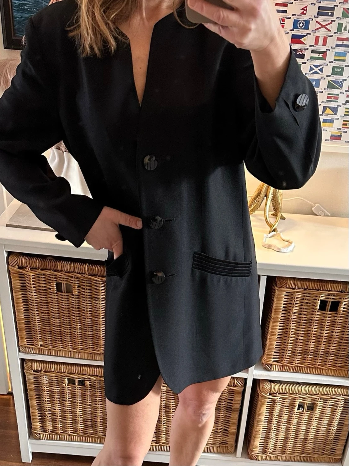 Fin Svart oversized kavaj från Gerry Weber Stl 38  - 3