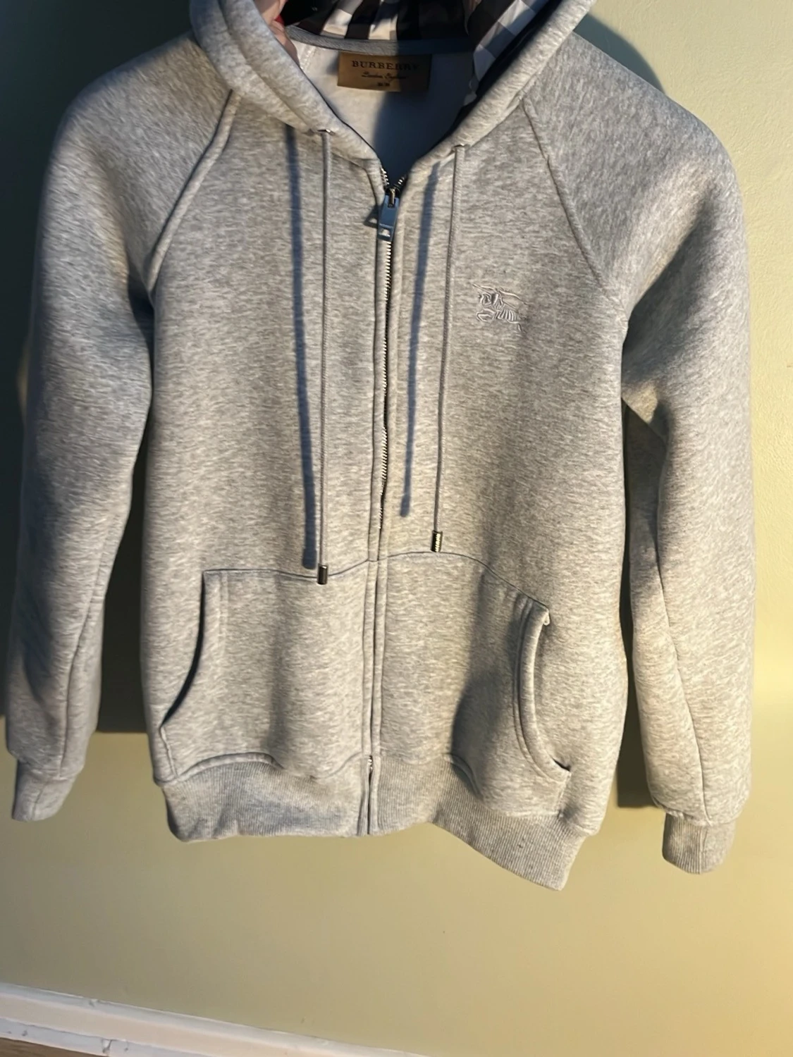 Grå zip-hoodie från Burberry