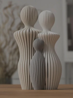 Familjeskulptur - Familj på 3 