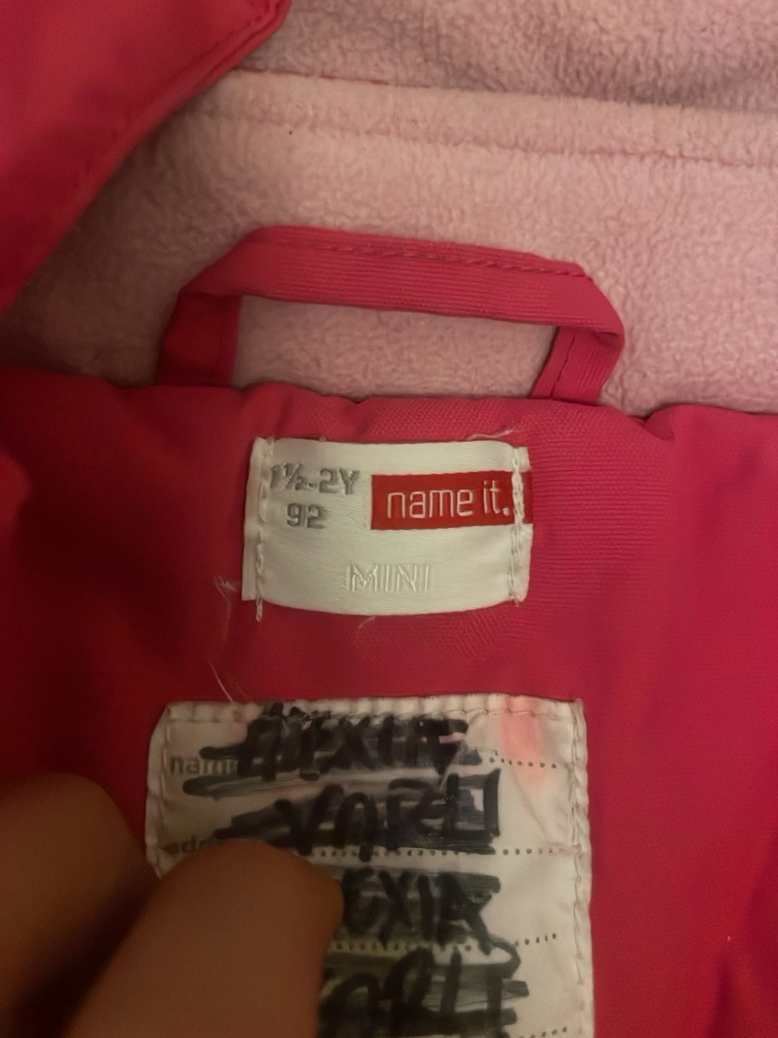 Rosa täckbyxa med huva från Name It - 1