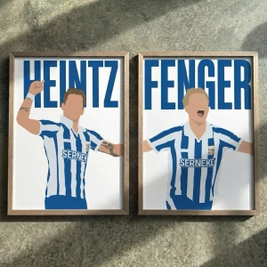 Göteborg posters - 40x30 - Heintz och Fenger prints 2st, för Blåvitt fans 40x30 cm, ram ingår ej 