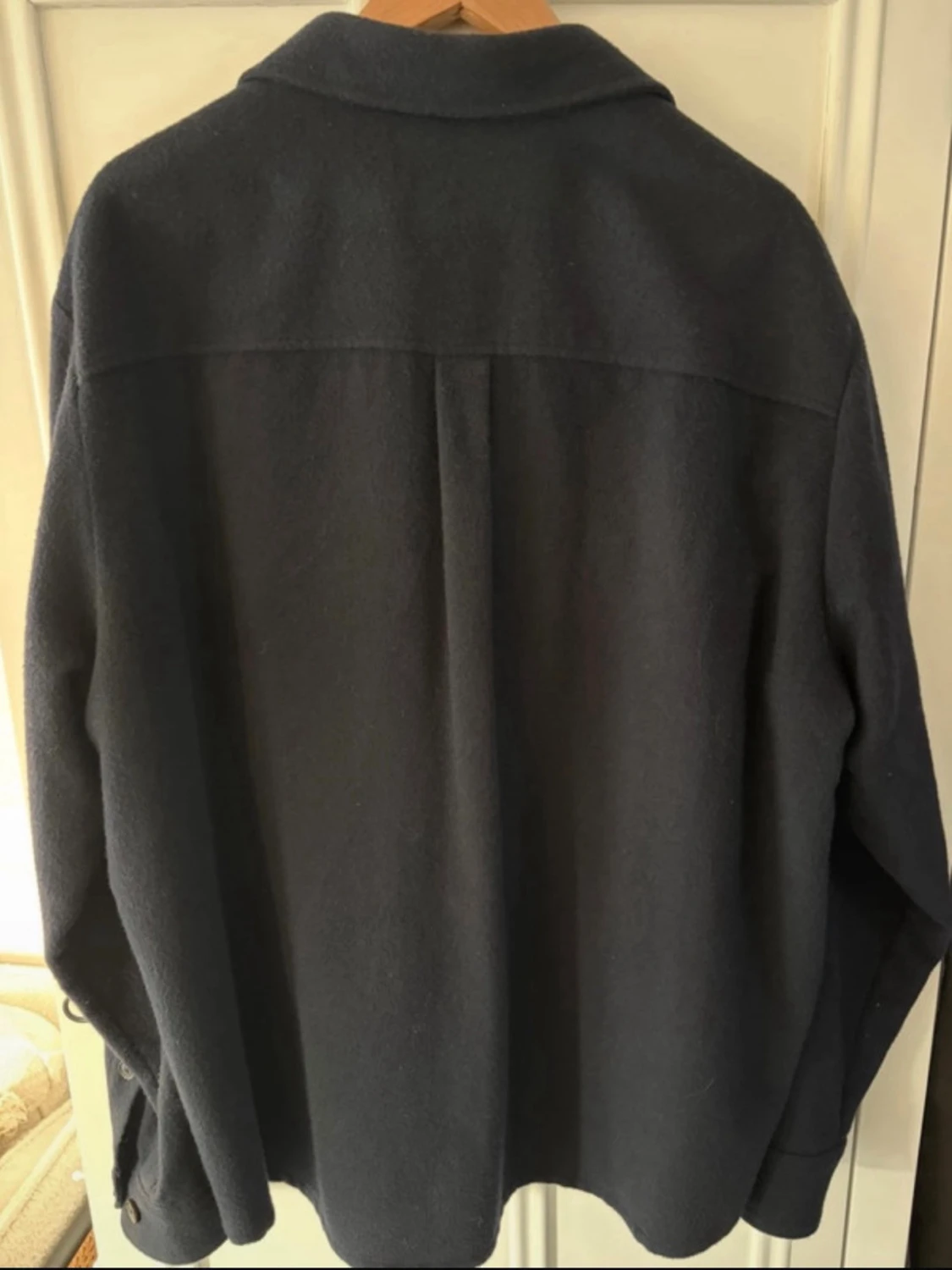 Mörkblå overshirt med fickor - 1