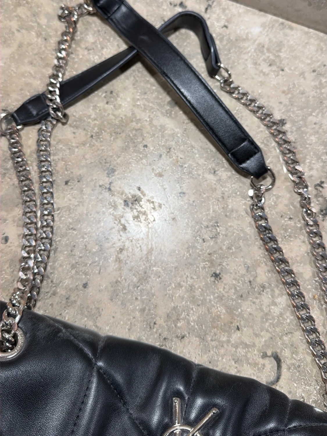 Svart quiltad handväska  - 2