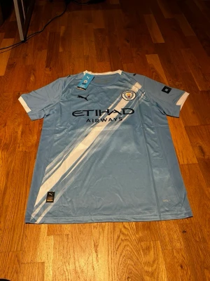Man city 25/26 Cherki #10 - Manchester Citys officiella matchtröja från Puma i ljusblått med vita diagonala ränder och klubbmärke på bröstet. Tryck med 'Cherki' och nummer 10 på ryggen. Perfekt för fotbollsfans som vill visa sitt stöd på läktaren eller planen.