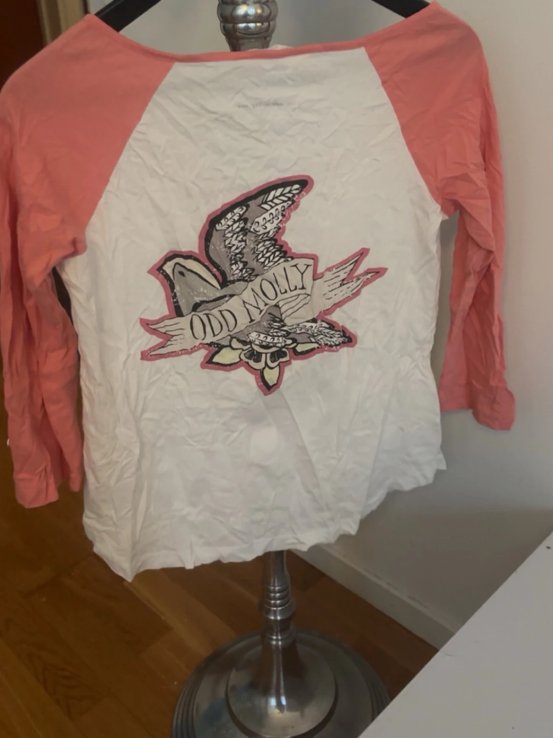 Odd Molly långärmad topp rosa/vit - 1