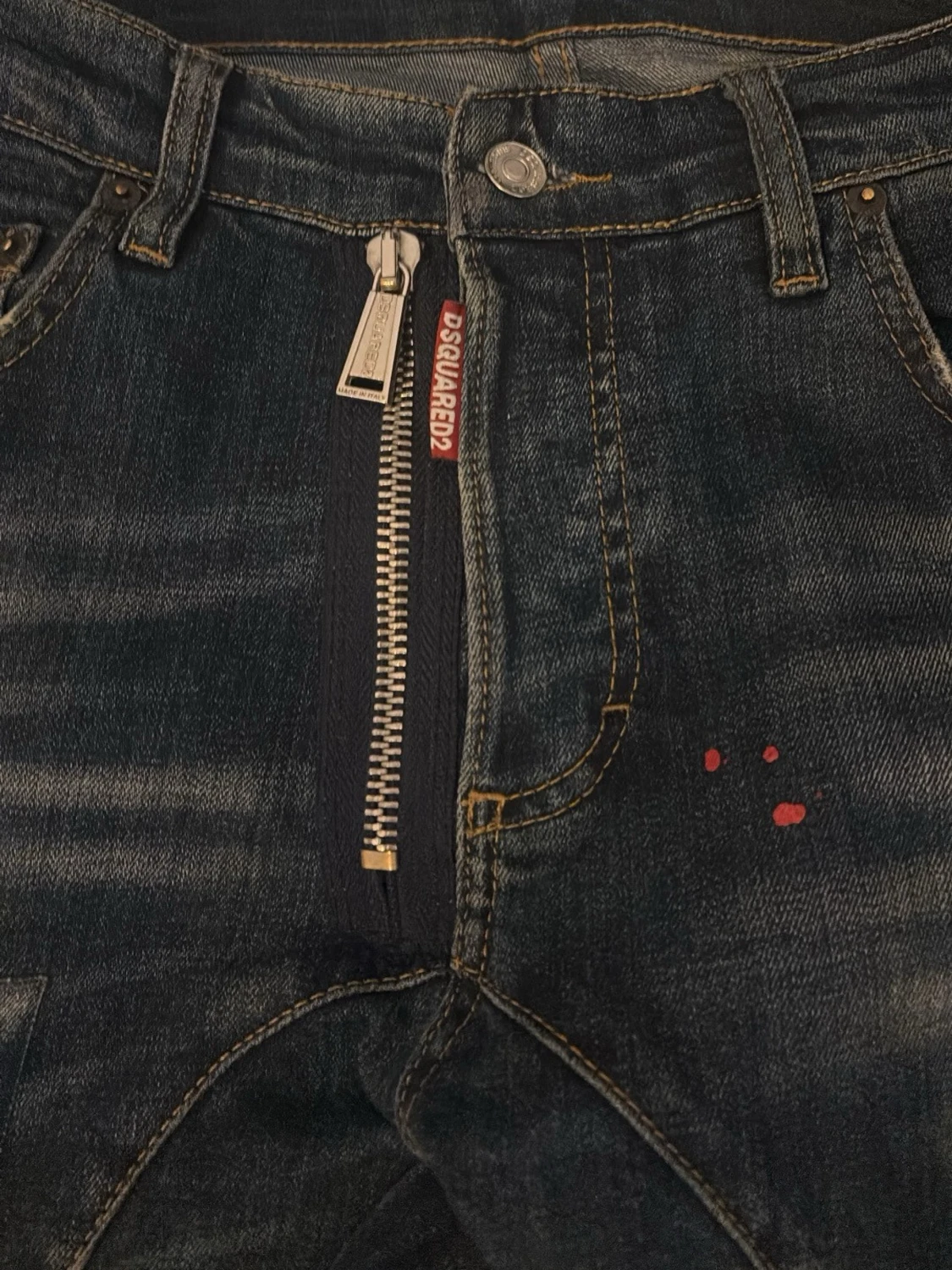 Dsquared2 slitna blå jeans herr - 1