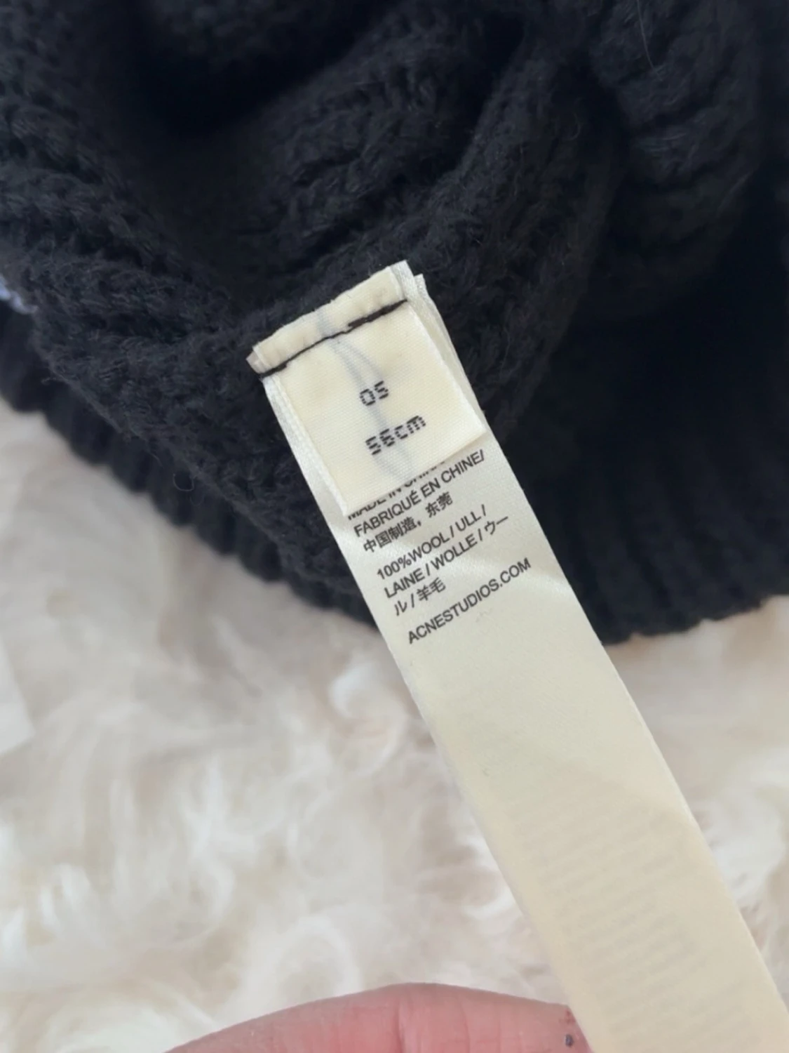 Svart ribbstickad mössa Acne Studios - 2