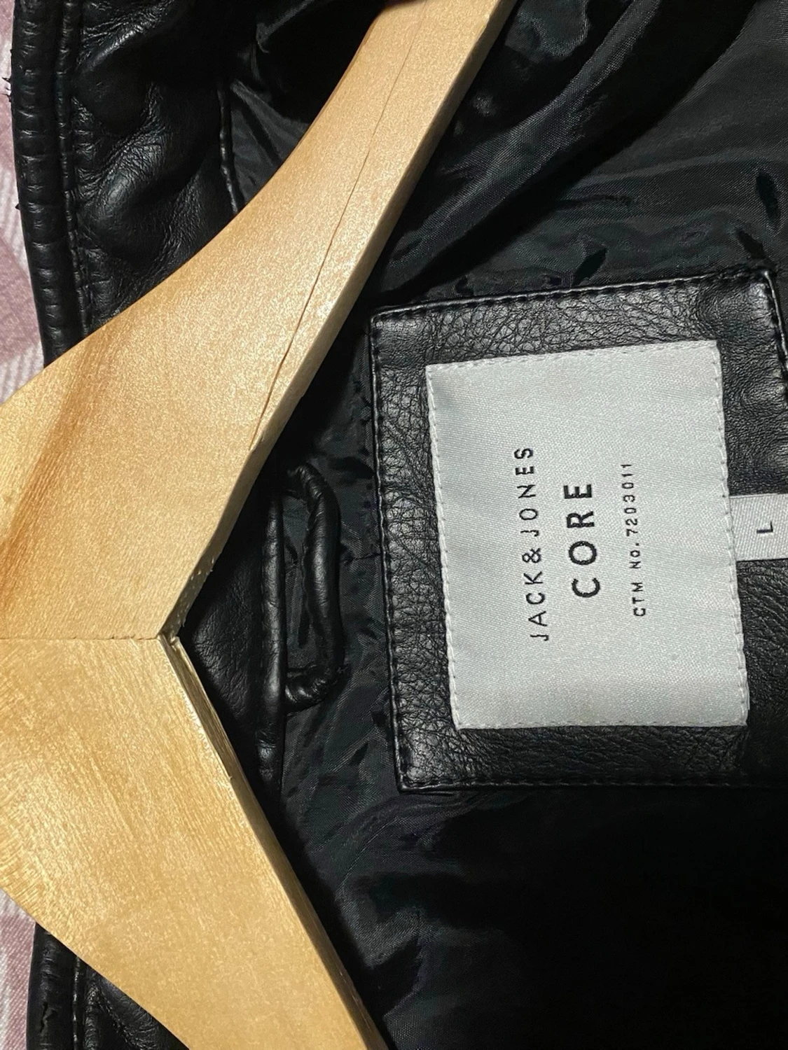 Svart skinnjacka Jack & Jones Core - 1