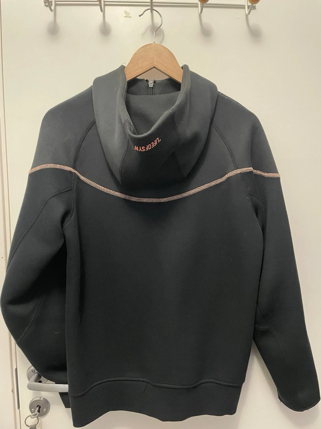Svart Nike hoodie med dragkedja - 2
