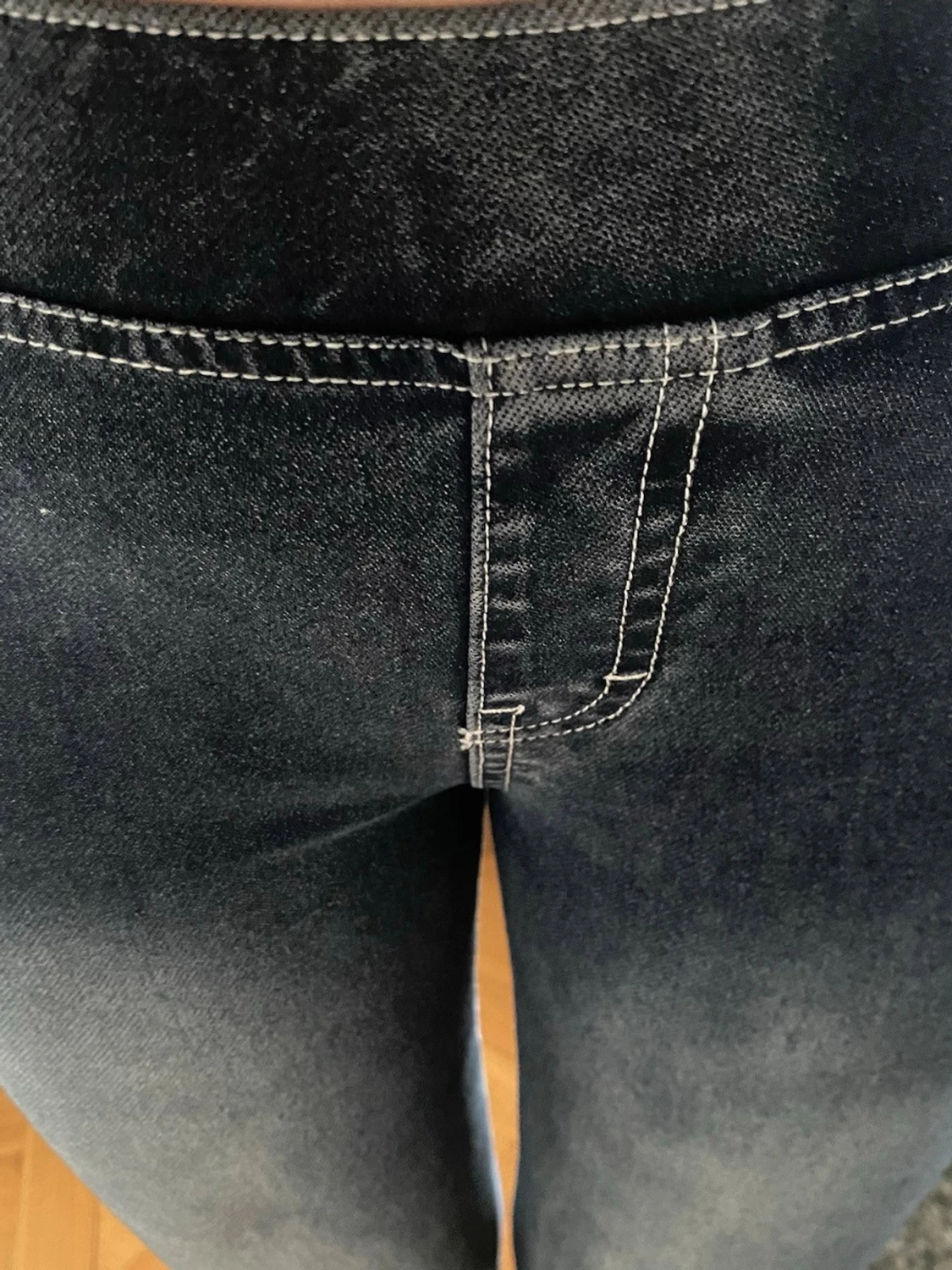 Mörkblå bootcut jeans - 3