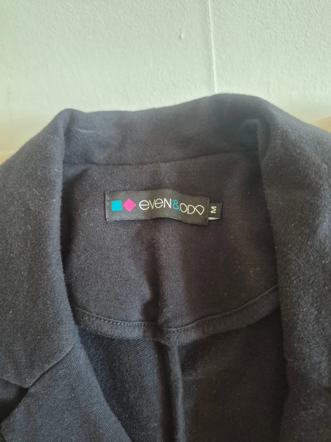 Svart figurnära bomull kavaj från Even&Odd stl M - 1