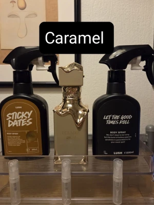 Parfym testers 2ml perfume split bundle scent body spray body mist  - Perfume testers set  1x 2ml Lush Sticky Dates  1x 2ml Lattafa Eclaire   1x 2ml Lush Let the good times roll   Please check out my other listings for more testers  If you only want to buy a tester separately just let me know