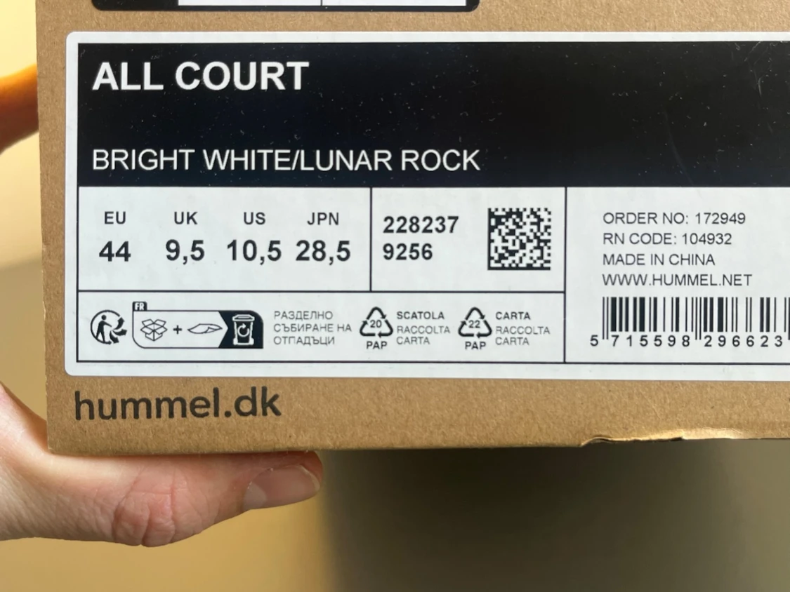 Vita Hummel sneakers med svarta detaljer - 5