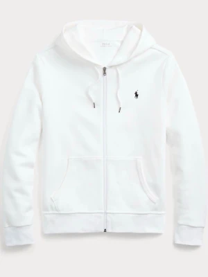 Vit hoodie från Polo Ralph Lauren - Snygg vit hoodie från Polo Ralph Lauren med dragkedja framtill, huva med dragsko och klassisk broderad logga på bröstet. Tillverkad i mjuk bomullsblandning och har känguruficka. Perfekt för en clean och stilren look.