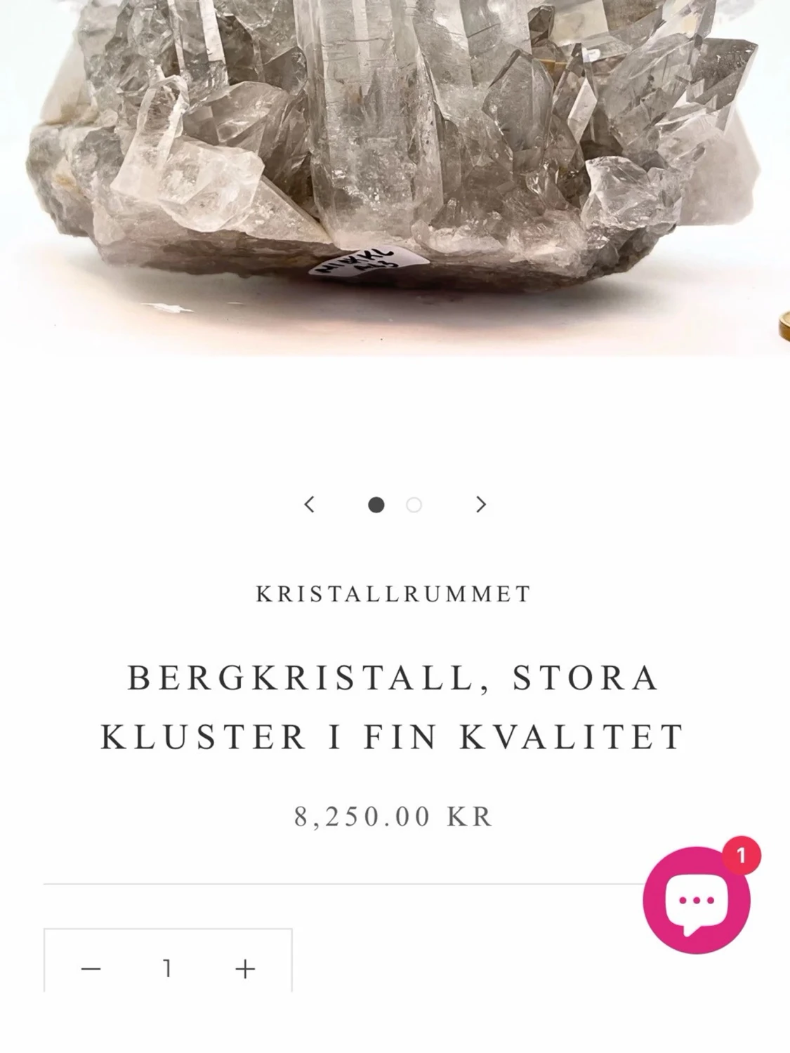 Bergkristall mineralsten Äkta  - 3
