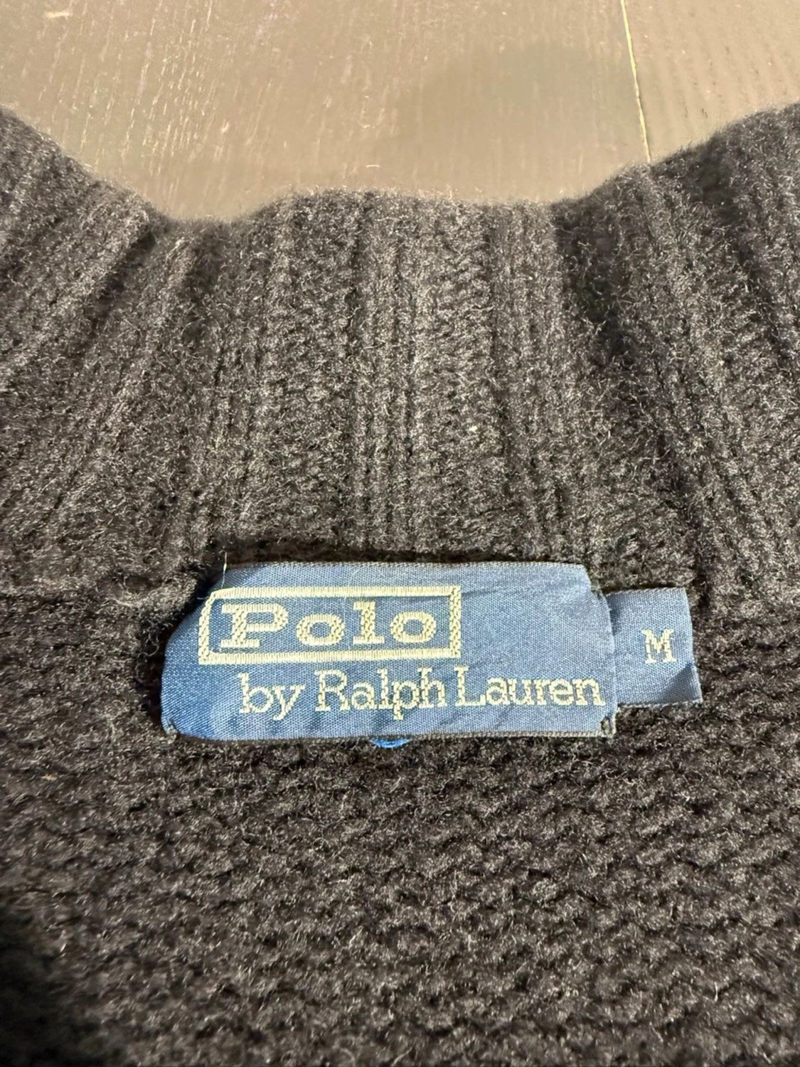 Mörkgrå stickad ziptröja från Polo - 2