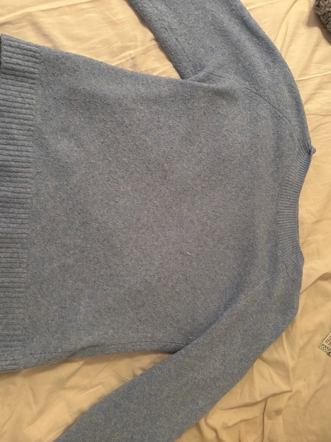 Ljusblå stickad tröja - 2