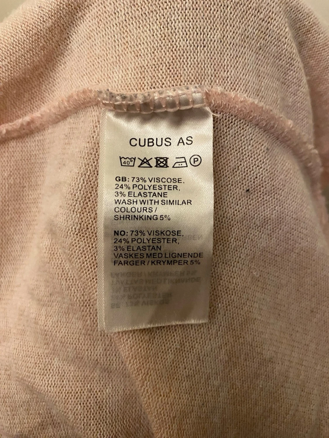 Ljusrosa tröja med V-ringning S - 3