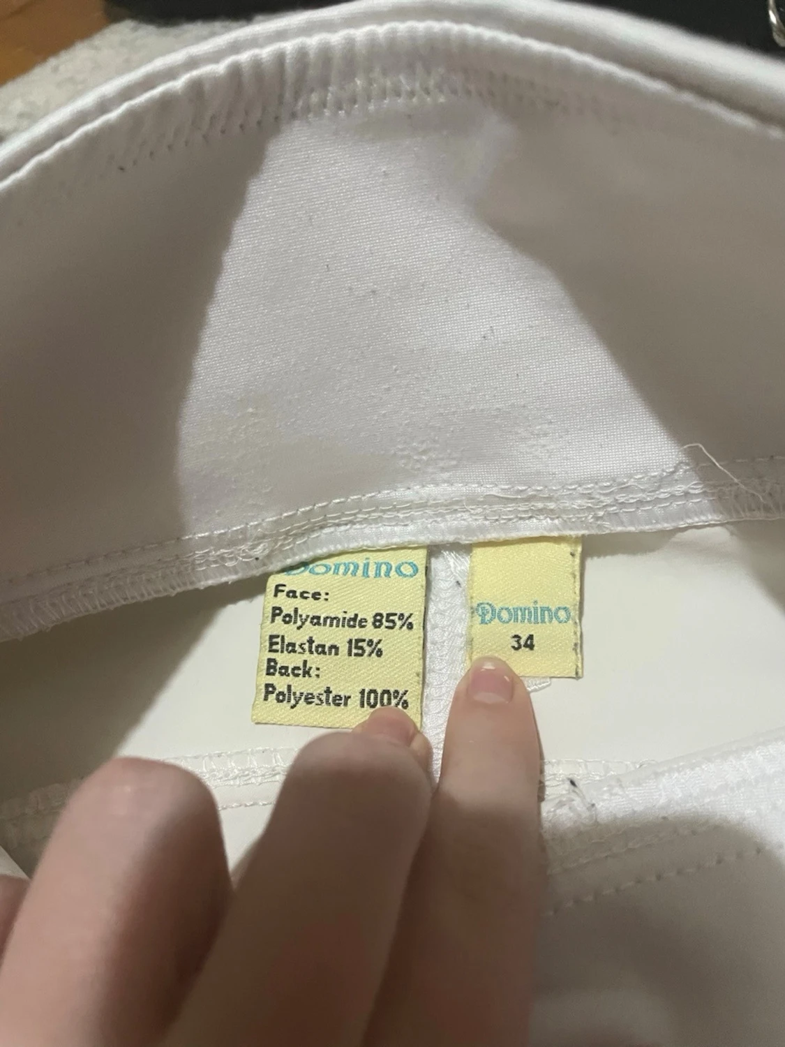 Vita ridbyxor med hög midja - 2