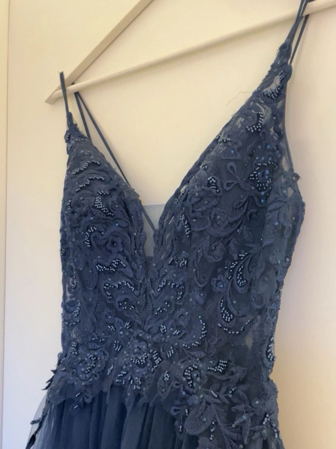 Marinblå balklänning  - 4