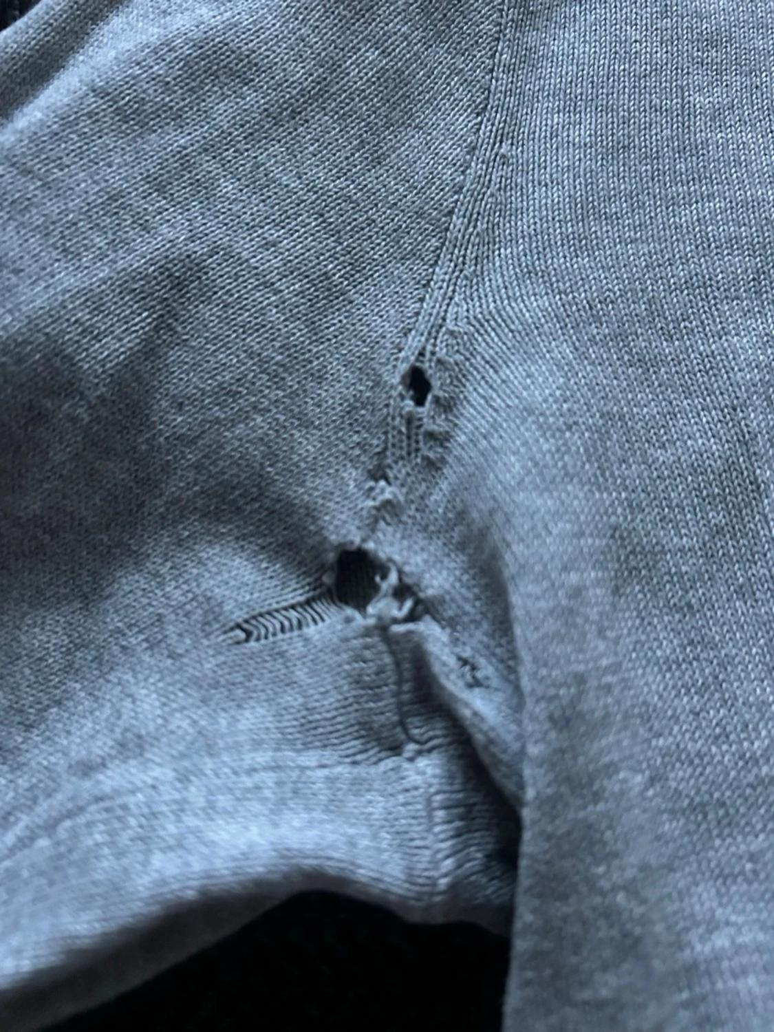 Ljusgrå  polo  ralf tröja med rund hals - 3