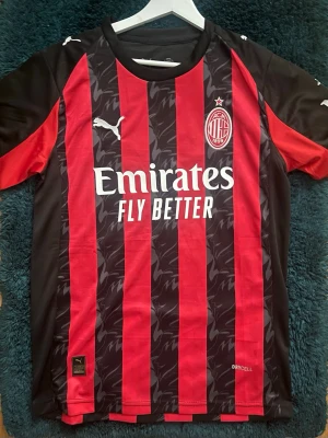 AC Milan tröja 25/26 Authentic(Modric 14) - Snygg AC Milan matchtröja från Puma i rött och svart med vita detaljer. Tröjan har inte använts någon gång och är helt ny utan tagg och du får en helt ny authentisk tröja för 600kr.