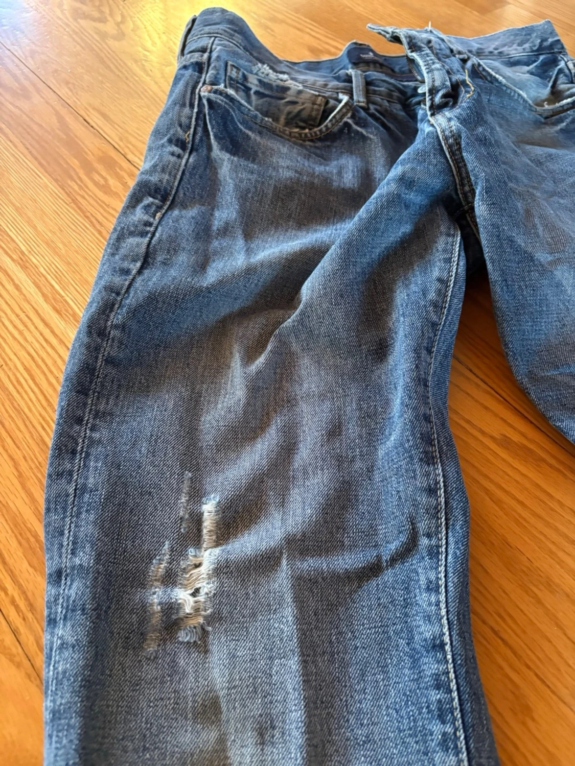 Blå slitna jeans från Morris stl32/33 - 4
