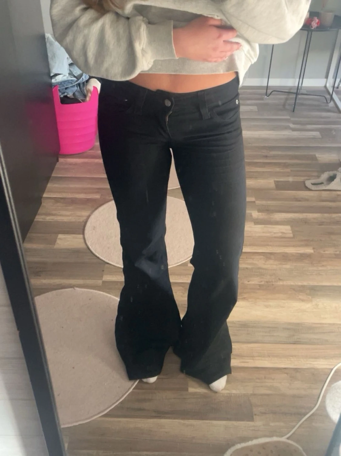 Svarta bootcut jeans