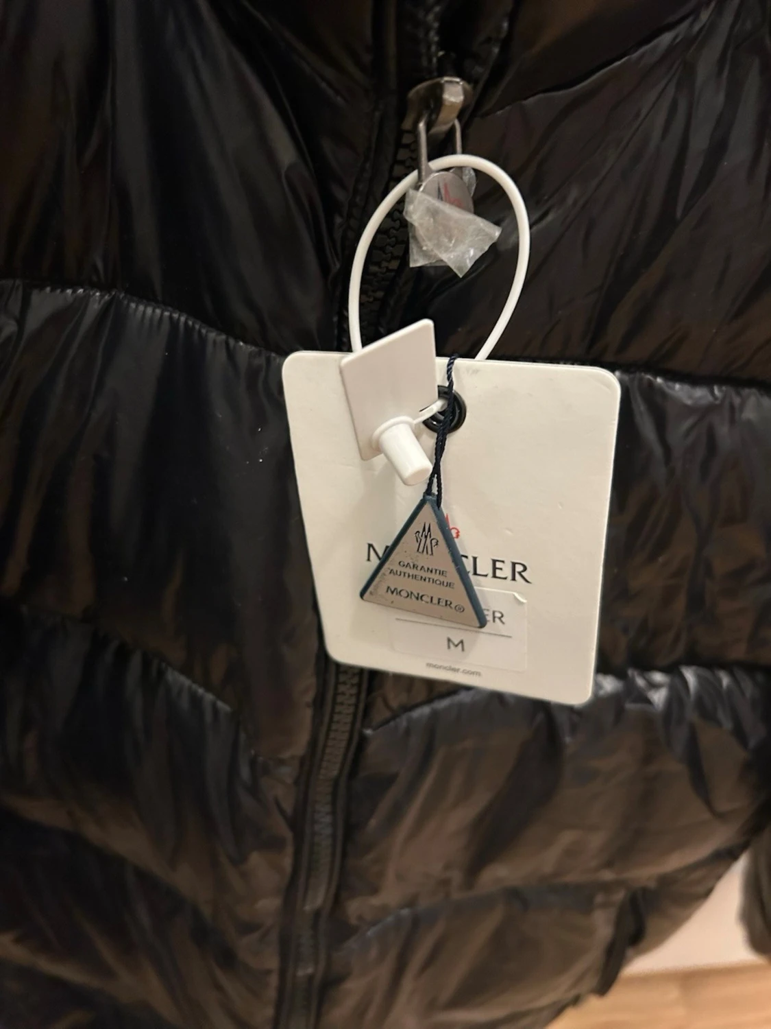 Svart glansig pufferjacka Moncler - 6
