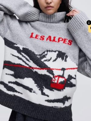 💞SÖKER💞Grå stickad tröja Les Alpes hm - Söker denna tröja i storlek xs-m💕 Kan betala bra 💕