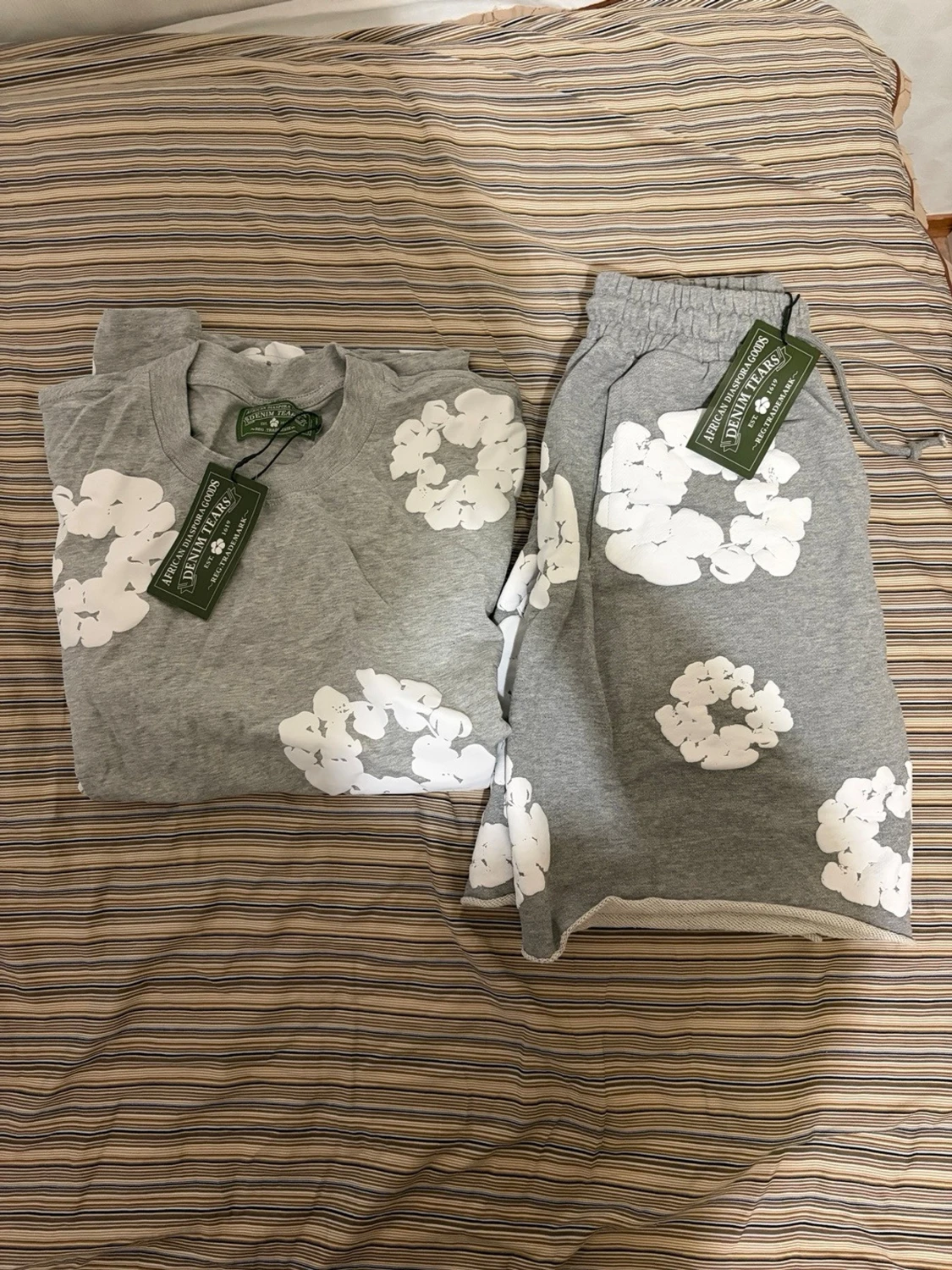 Denim teat set t shirt och shorts