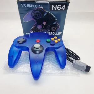 Blå genomskinlig N64 handkontroll - • Tredjepartstillverkad (Den är laglig och försöker inte låtsas vara originalet.) • Oanvänd • Testad och fungerar felfritt  För er som vill ha en extra eller fräsch handkontroll till N64 som fungerar perfekt.