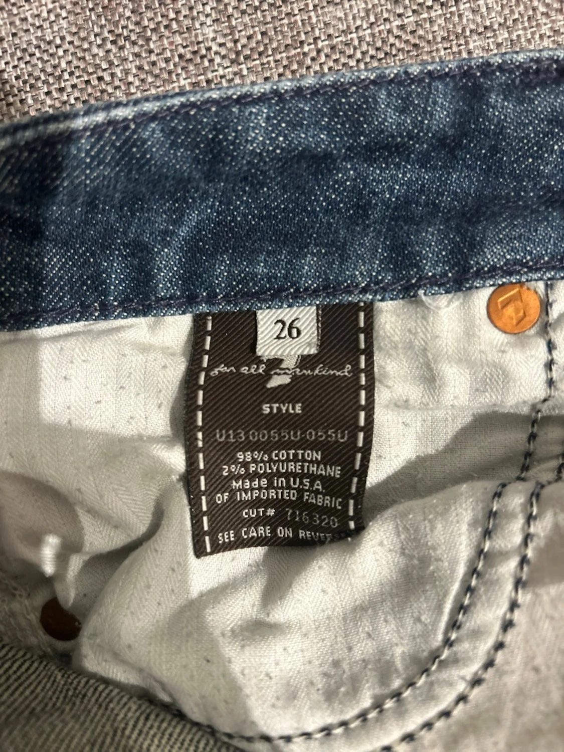 Blå bootcut jeans från 7 For All Mankind - 3