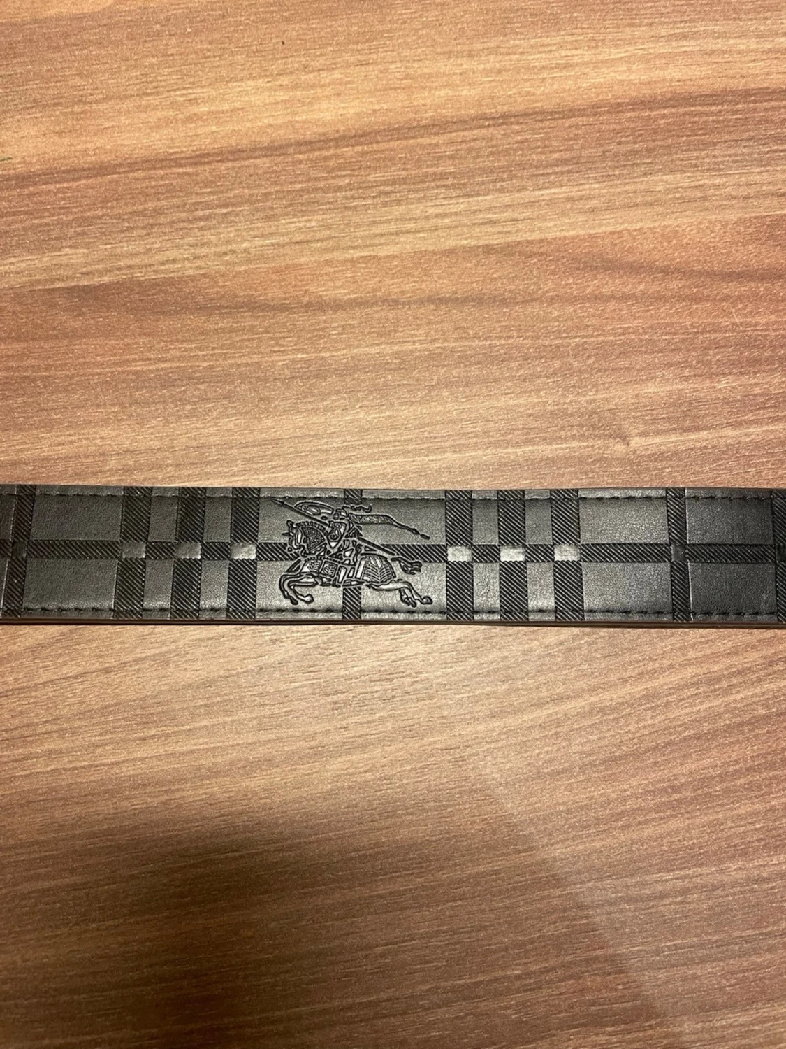 Randigt Burberry bälte med B-spänne - 3
