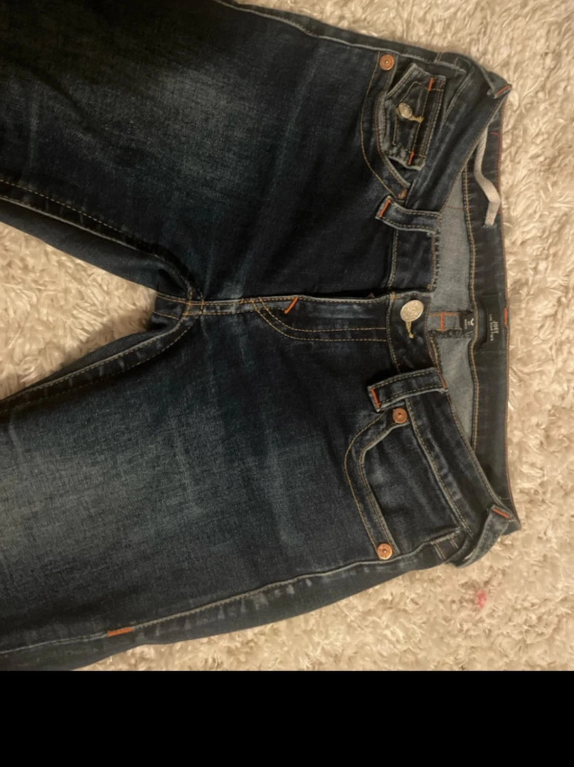 Mörkblå bootcut jeans - 3
