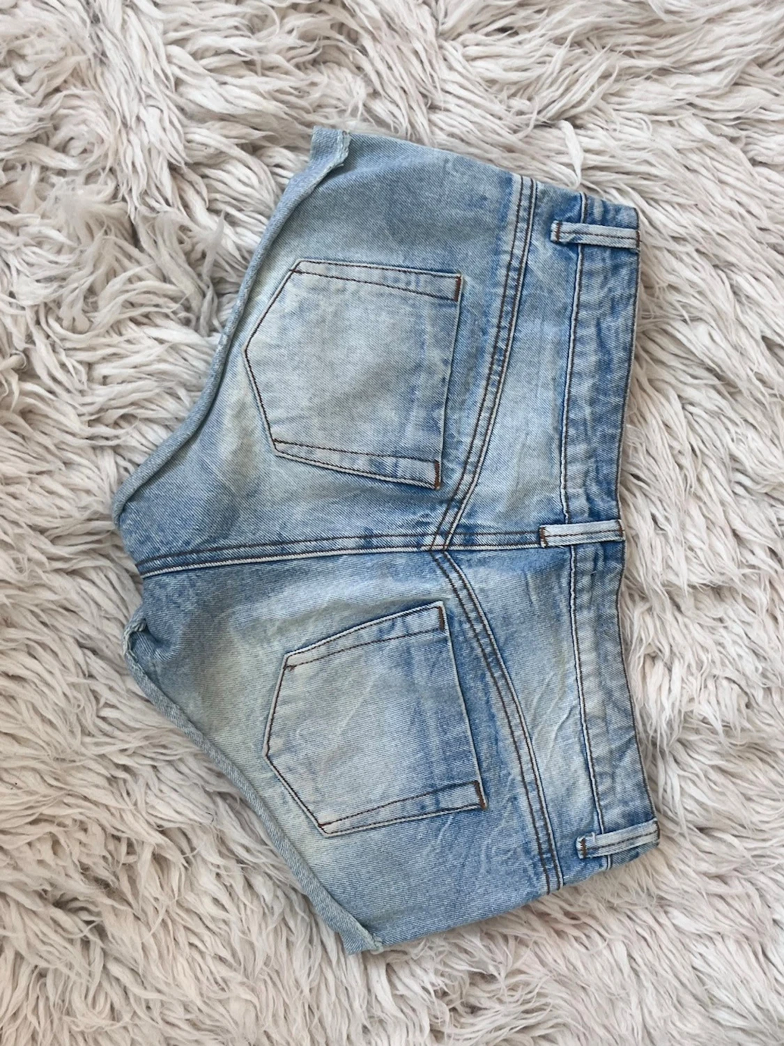 U5 lågmidjade jeansshorts  - 3