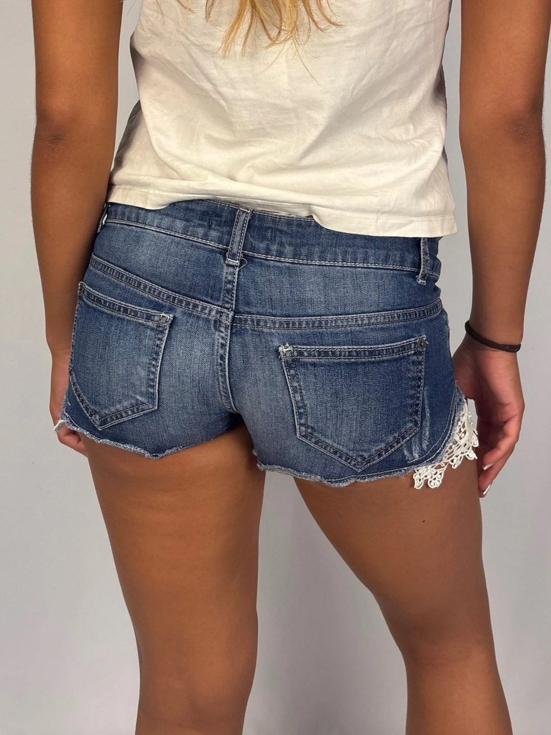 Spets jeansshorts - 3