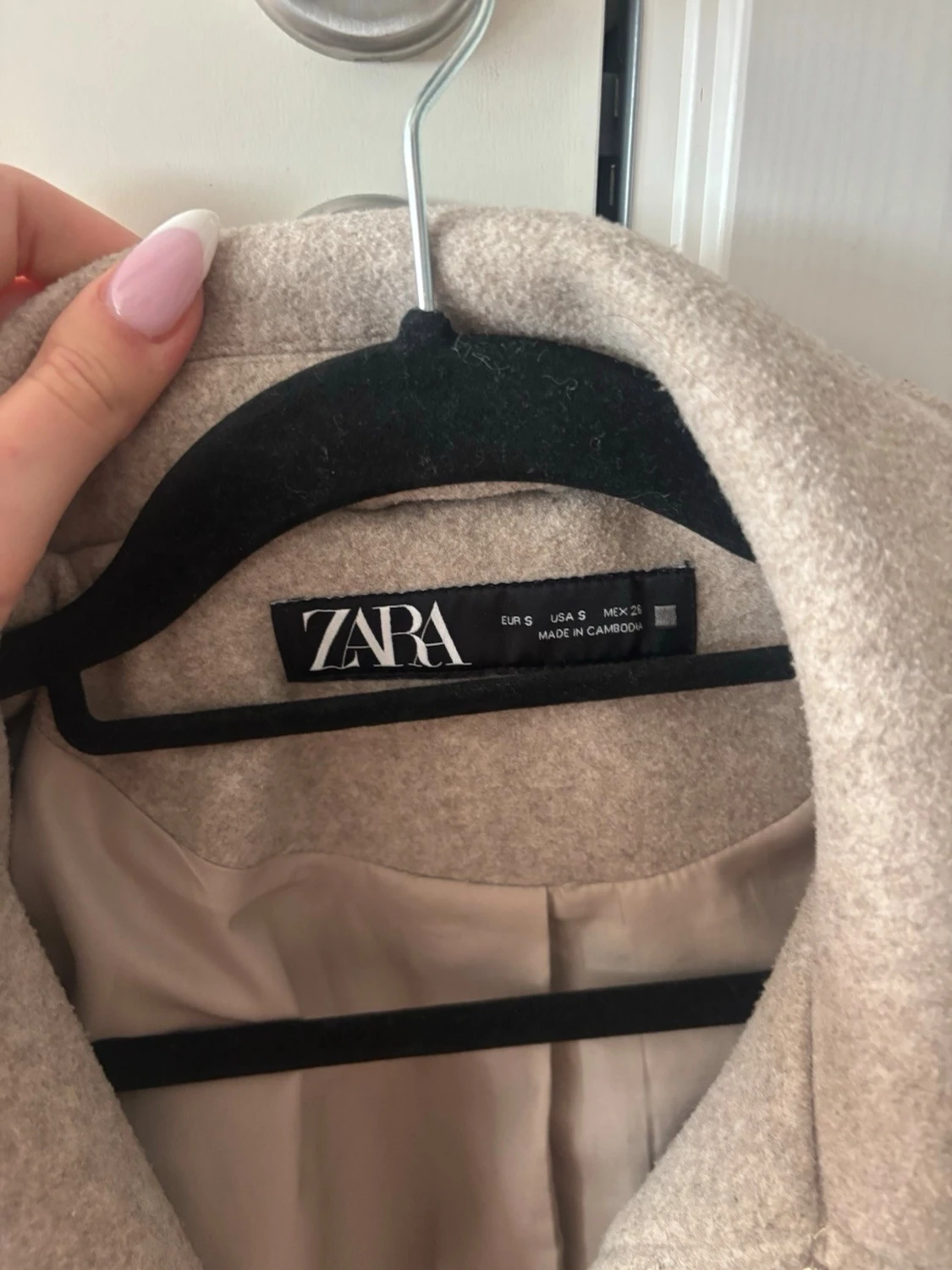 Beige ullkappa från Zara - 5