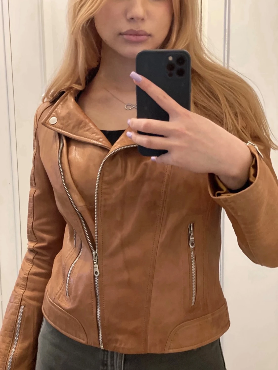 Vintage Stradivarius Real Leather Jacket - 3
