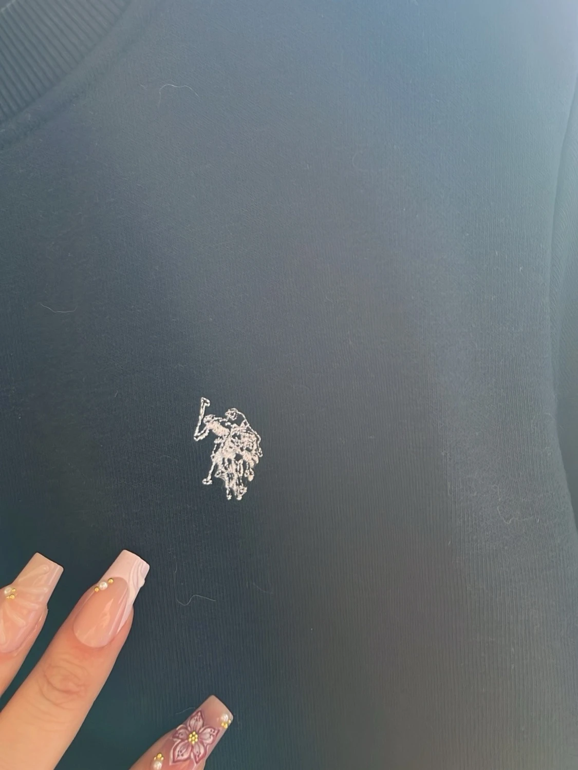 Mörkblå stickad tröja från U.S. Polo Assn. - 1