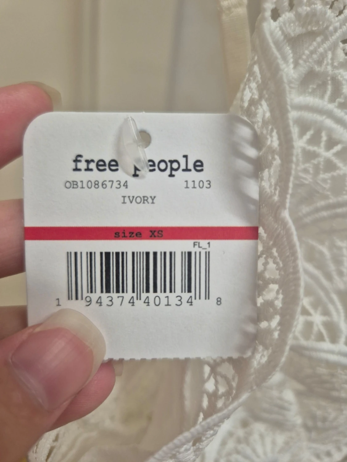 Ivory spetsbh från Free People XS - 1